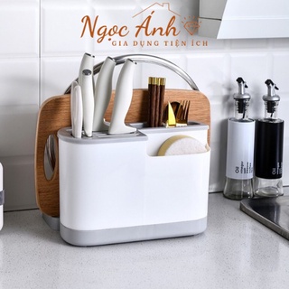 Giá đựng dao kéo, đũa, thớt, úp thìa, nắp thông minh - Giá đựng đồ nhà bếp thông minh đa năng tiện lợi