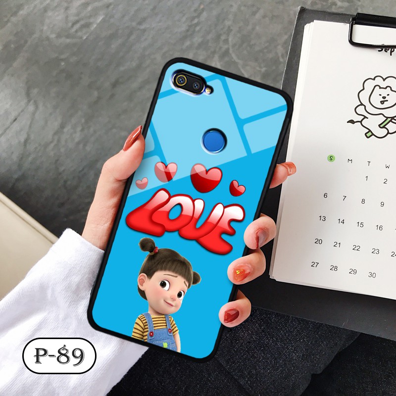 Ốp kính in hình cute OPPO A7