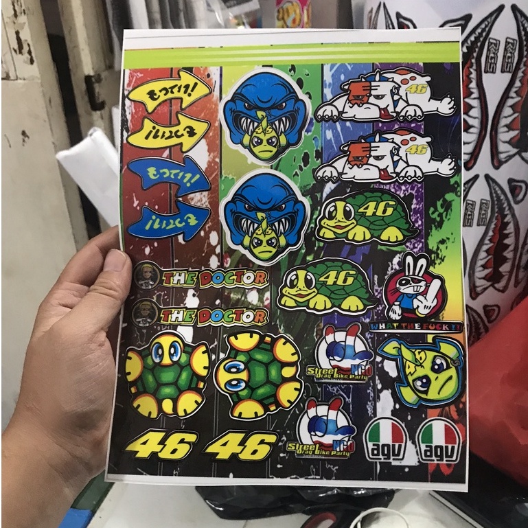 Combo Miếng Dán Decal Logo Rùa 46