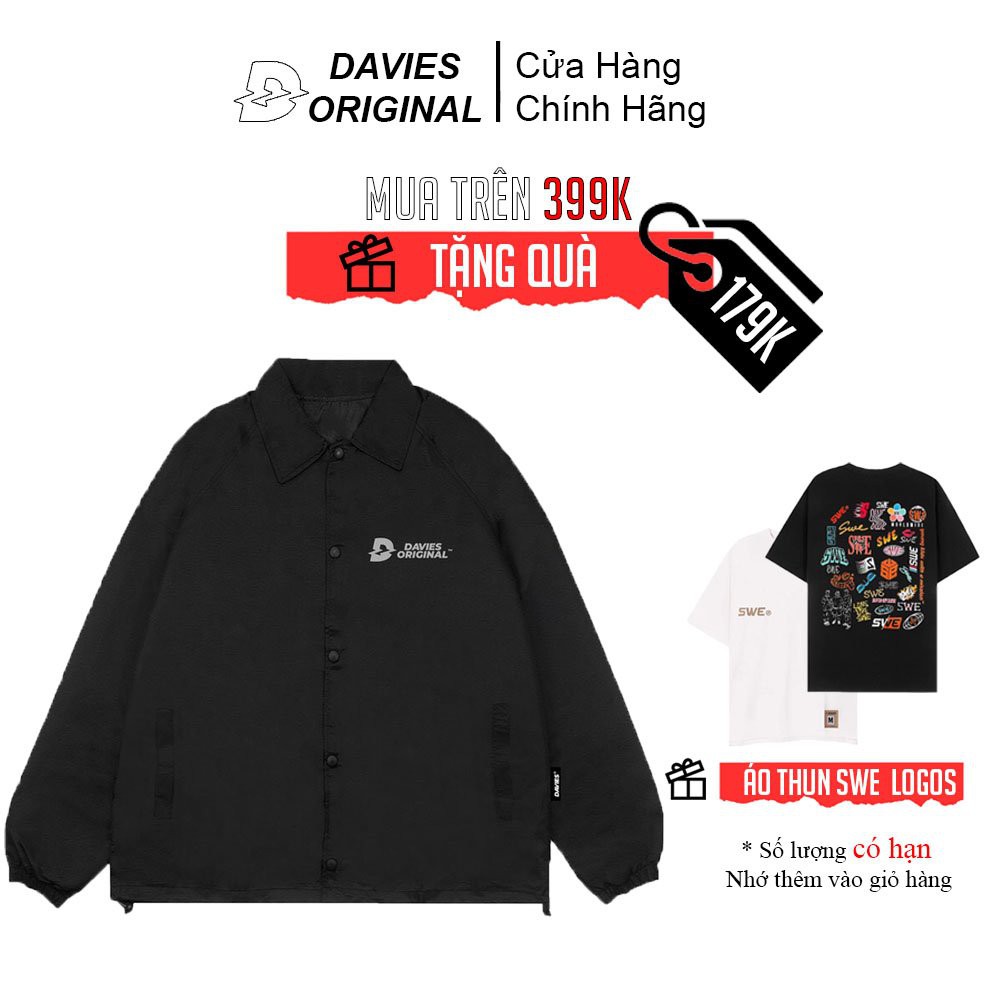 Áo Khoác DAVIES ORIGINAL Chất Dù 2 Lớp Phản Quang Form Rộng Unisex DSW Jacket Original Reflective Thời Trang Streetwear