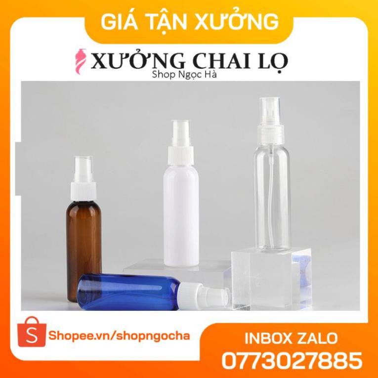 [100c] Chai nhựa pet xịt phun sương 10ml,20ml,30ml,50ml,100ml , chai lọ chiết nước hoa , phụ kiện du lịch