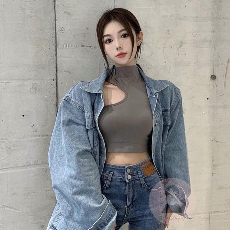 Áo Tank Top Hở Vai Màu Sắc Trơn Thời Trang Mùa Hè Dành Cho Nữ