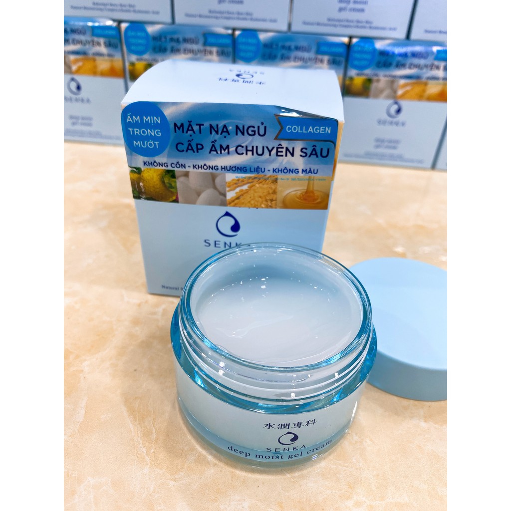 Mặt Nạ Ngủ Dưỡng Ẩm Chuyên Sâu Senka Deep Moist Gel Cream 50g
