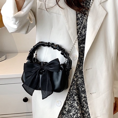 Túi xách nữ thời trang xách tay đeo chéo đính nơ quai nhún hàng Quảng Châu cao cấp Bagami