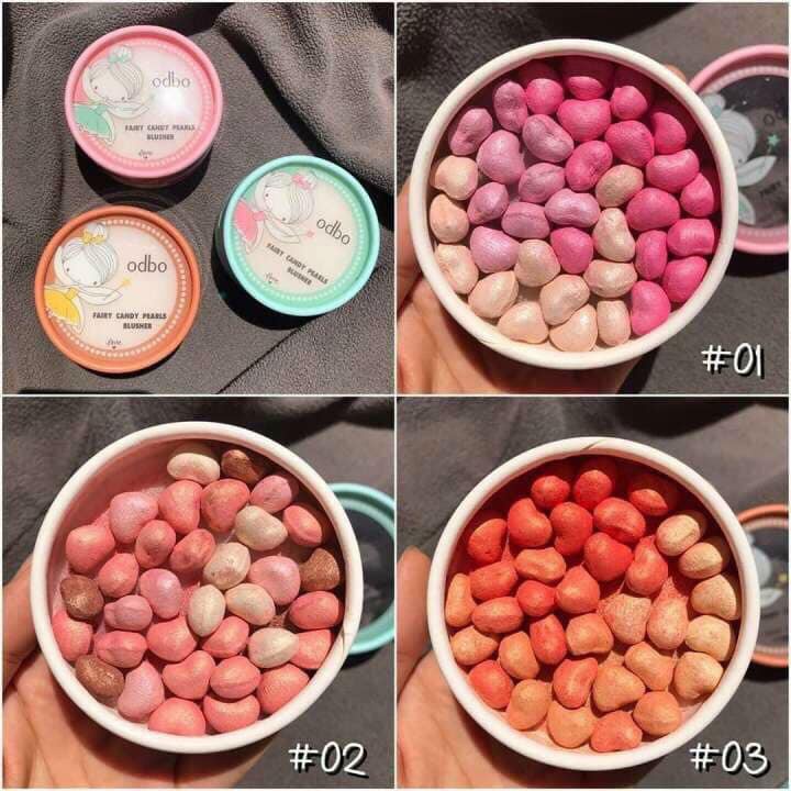 MÁ HỒNG DẠNG VIÊN SIÊU ĐẸP ODBO FAIRY CANDY PEARLS BLUSHER OD195 CHÍNH HÃNG - 11282