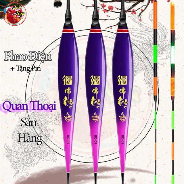 [Tặng Pin] Phao câu đài Săn Hàng ngày và đêm Quan Thoại chất liệu cao cấp tăm to chống mỏi mắt Mã RD - Lão Ngư Fishing