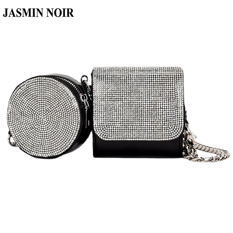 JASMIN NOIR Túi Đeo Chéo Vai Dây Xích Mini Hai Trong Một Thời Trang Mùa Đông Mới 2021 Kiểu Tây Dễ Phối Dành Cho Nữ