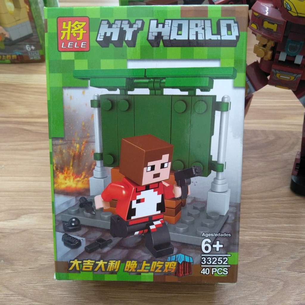 Lắp ráp xếp hình lego minecraft my world 33252 : 8 mẫu lego minecraft (Khách hàng chat chọn mẫu)