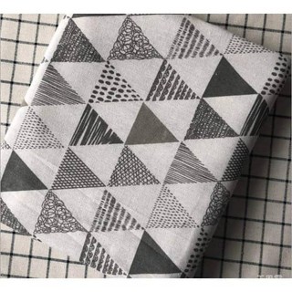 Vải Bố Canvas Tam Giác Xám Trắng