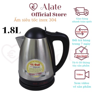 Ấm Siêu Tốc Cao Cấp, Ấm Đun Nước Thân Inox 304 Hàng Nhập Khẩu Chất Lượng Của Gali, Dung Tích 1.8 Lít, 0018C