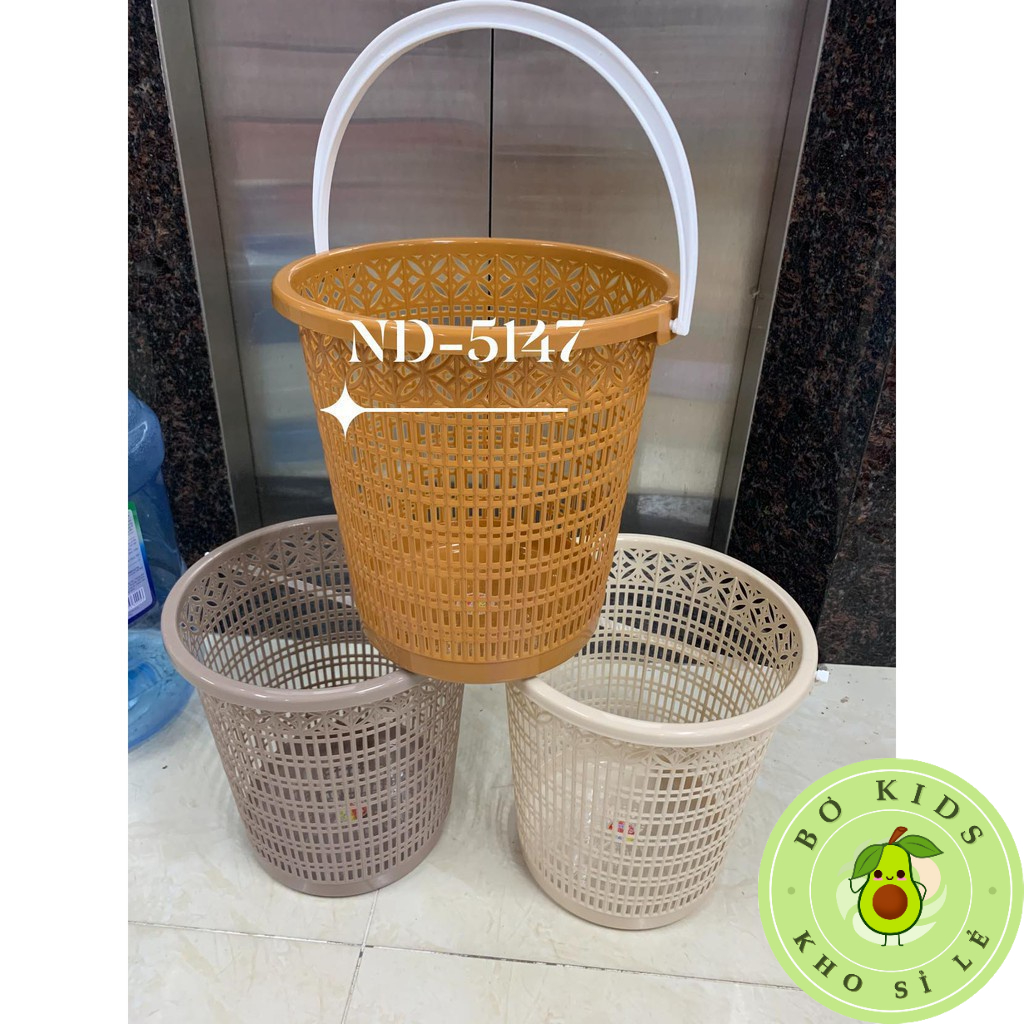 Sọt nhựa có quai cầm Việt Nhật (MS:5145) (MS:5147), sọt hoa đồng tiền có quai, giỏ đựng quần áo, đồ chơi gọn gàng tiệlợi