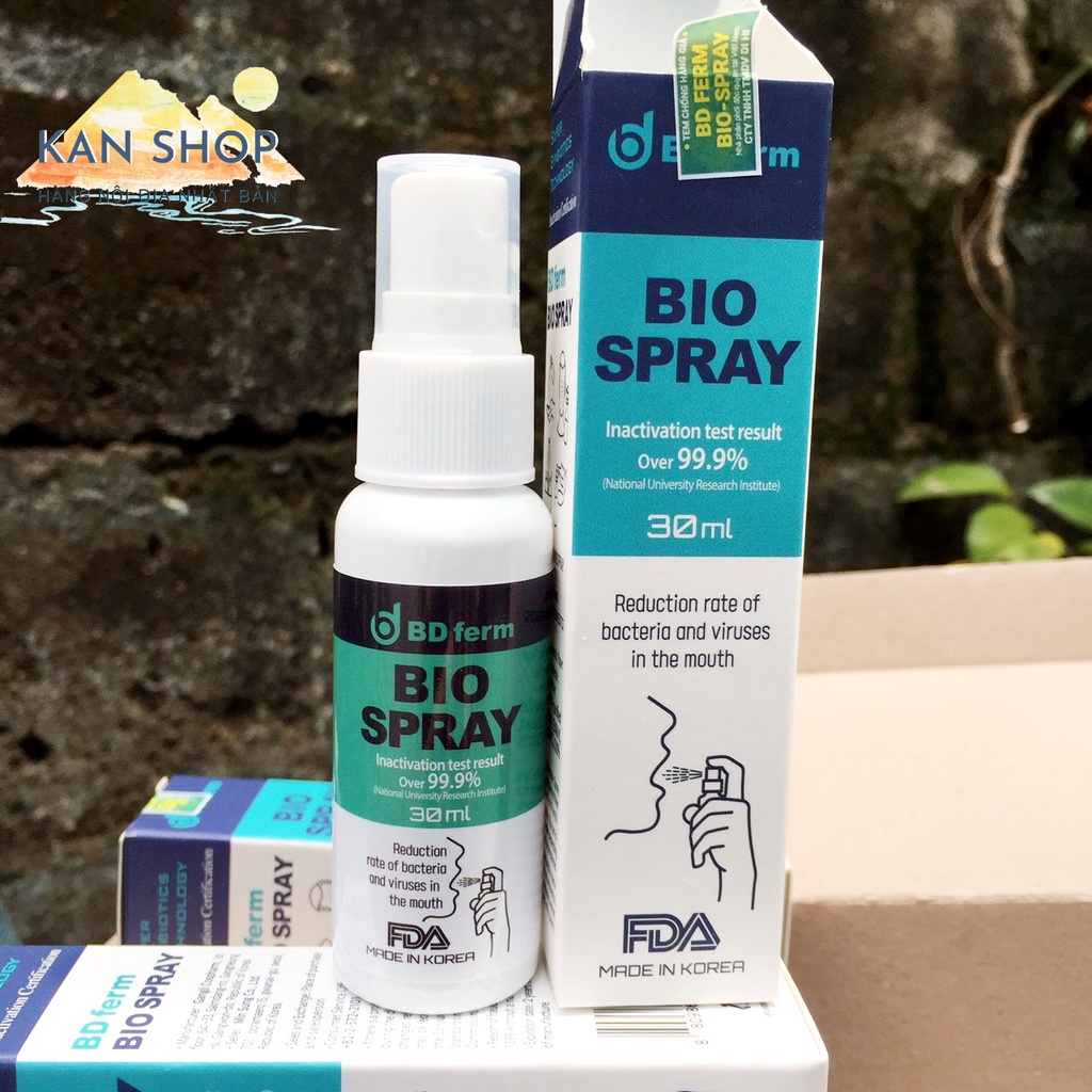 Xịt họng sinh học Bdferm Bio Spray 30ml | Kan shop hàng Nhật | Date 10/2023