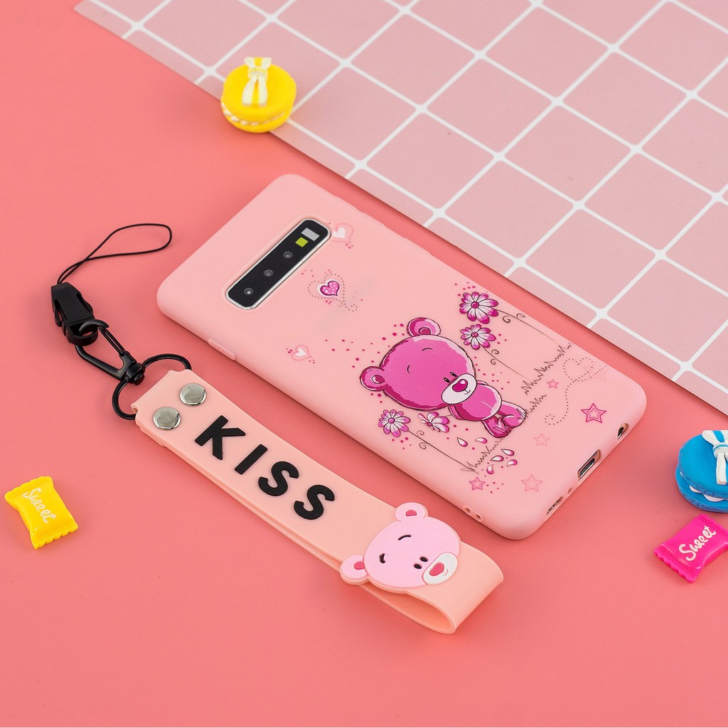 Ốp điện thoại bằng tpu hình gấu đáng yêu dành cho Samsung Note 8 S10 Plus S10e S10 5G | BigBuy360 - bigbuy360.vn
