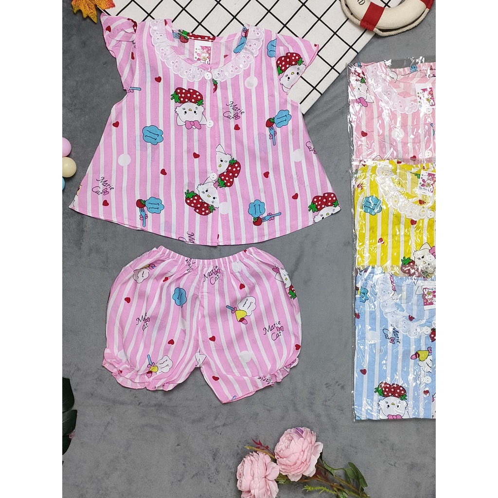 Combo 3 Bộ Tole Khuy Giữa Bé Gái