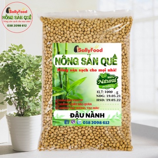 Đậu Nành Quê Sạch SallyFood 500g Đỗ Tương Sống Hữu Cơ Nông Sản Quê Sally Food
