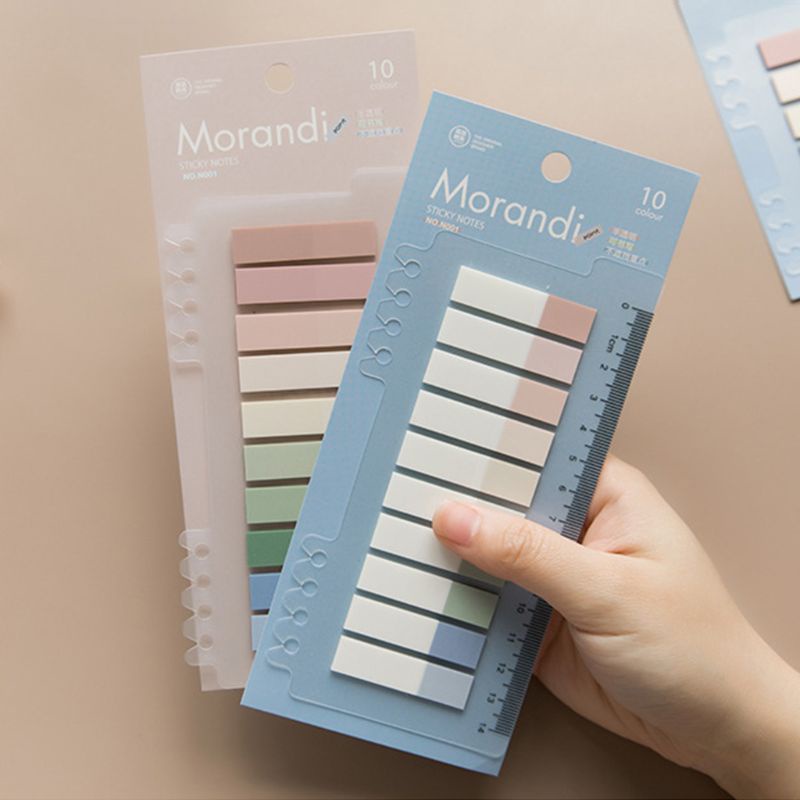 Set 60 / 120 / 200 tờ giấy dán đánh dấu trang sách màu sắc ngọt ngào dễ thương