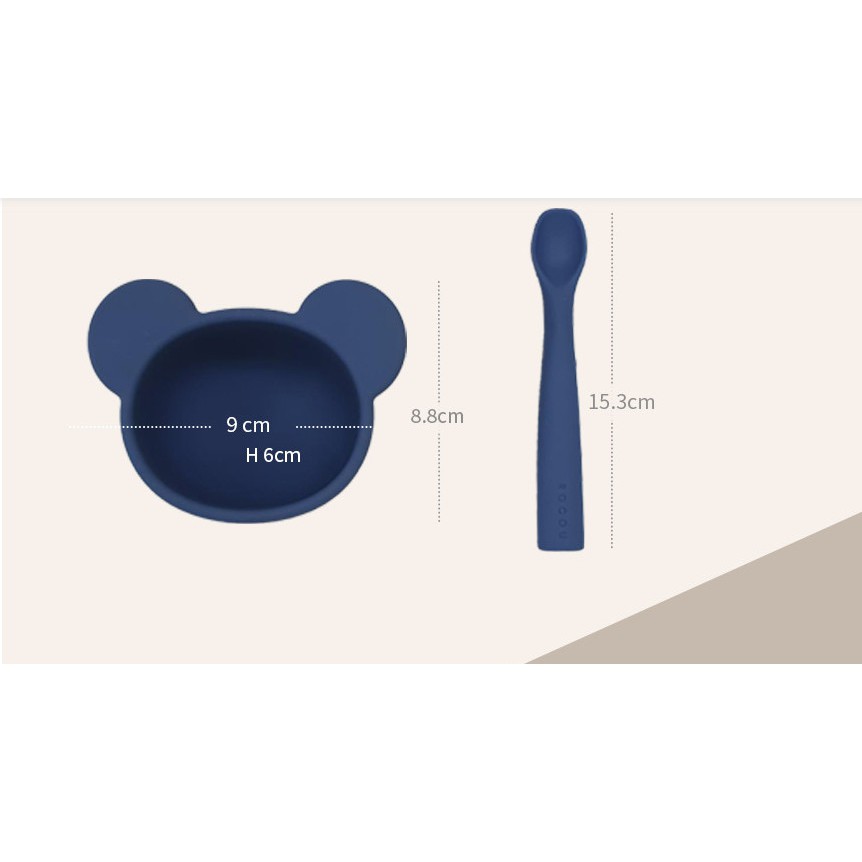 SET BÁT THÌA ĂN DẶM ROCOU HÌNH GẤU HÀN QUỐC