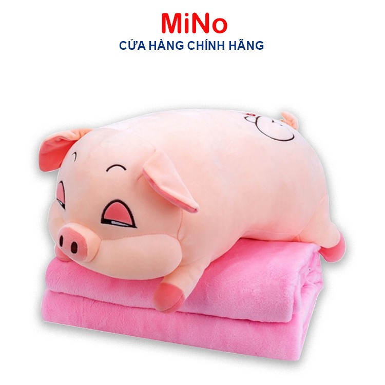 Chăn Gối Văn Phòng 2 in 1 Heo Buồn Ngủ MINO STORE