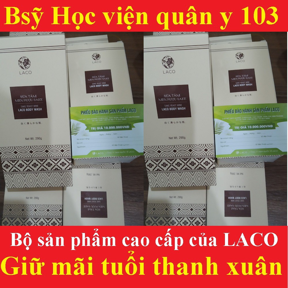 sữa tắm trắng da men rượu sake LACO HOT 290g,làm mịn,nhả nắng,đều màu da,ngừa mụn lưng[kem dưỡng trắng da body đẹp thân]