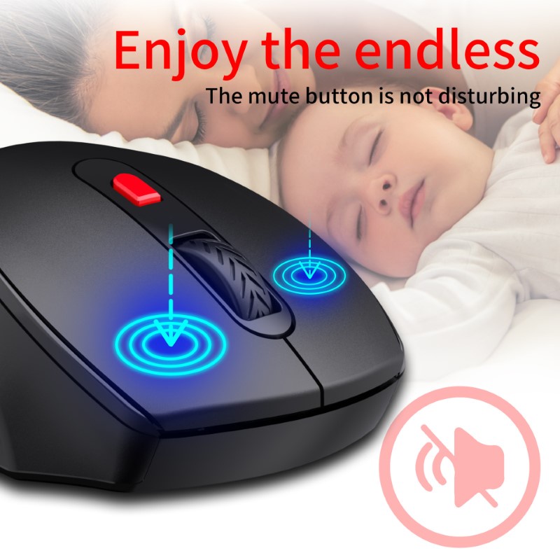 Chuột Không Dây Bluetooth 5.0 Chống ồn T67 siêu nhẹ