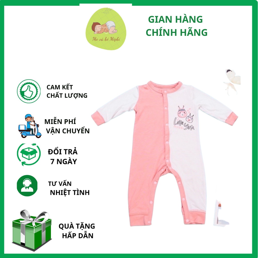 Body liền thân dài tay SIÊU MỀM MẠI cho bé sơ sinh làm từ sợi tre Mipbi. Bodysuit dài tay êm ái nâng niu làn da bé