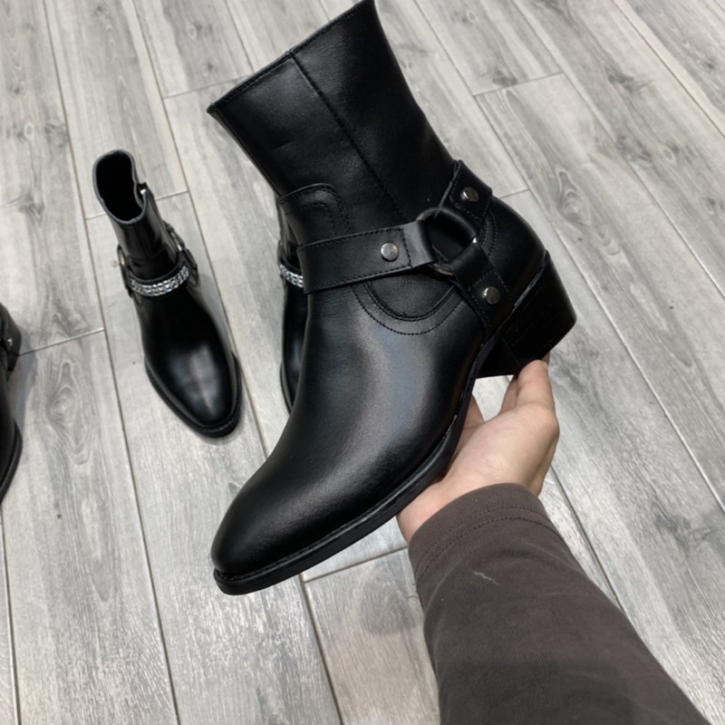 Giày Harness Boot đai xích - Da bò nguyên tấm - Đế phíp gỗ + Bảo hành 12 tháng hood hoodvn | BigBuy360 - bigbuy360.vn
