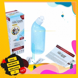 Bộ Dụng Cụ Rửa Mũi Xoang NASOPURE NL (Gồm Bình Xịt 8oz ~ 240ml Và 2 Gói Muối X 3.75g)