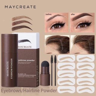 Image of Maycreate Eyebrow Powder Cetakan Alis Instan Eyebrow Stamp Alis Stempel Alis Waterproof dengan 10 Model Cetakan Alis ibcccndc/maycrateindonesia