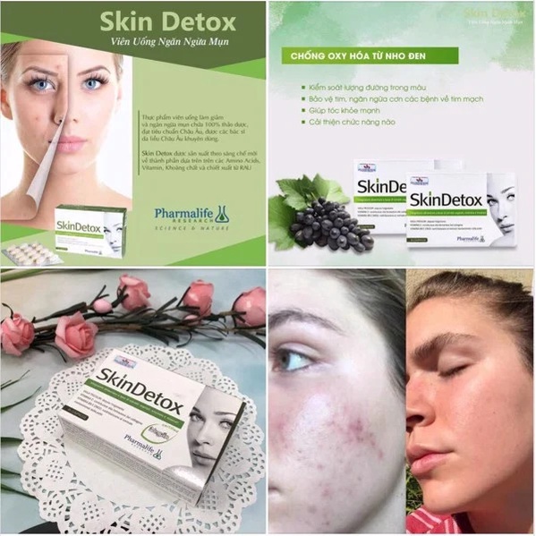 Pharmalife Viên Uống Thải Độc Và Ngăn Ngừa Mụn Skindetox