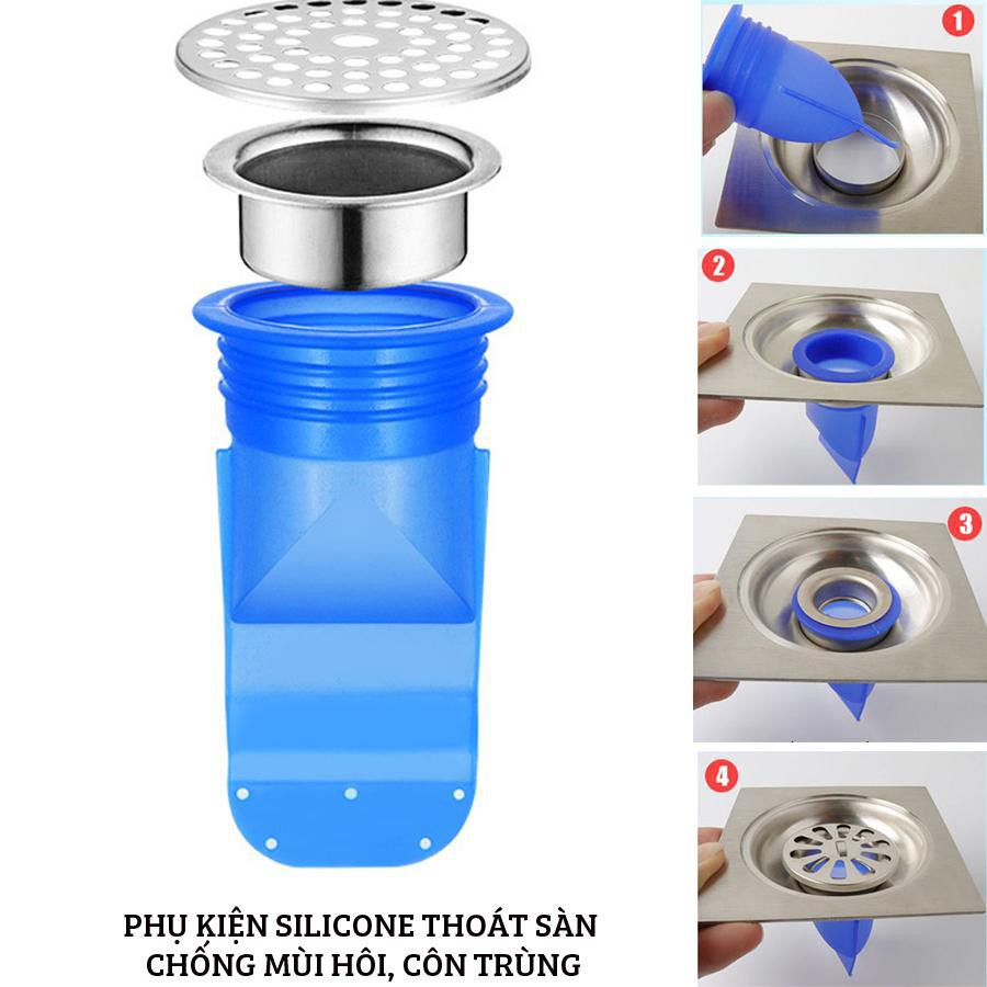 Bịt Nắp Cống Ngăn Mùi Hôi vi khuẩn trào ngược lên, ngăn mùi hôi nhà vệ sinh, cống nước hiệu quả