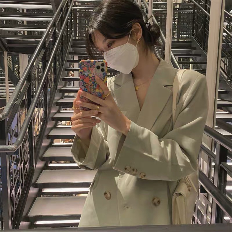 [Có ảnh thật] Set áo khoác blazer oversized + chân váy xếp ly phong cách thanh lịch SAM SAM BOUTIQUE | BigBuy360 - bigbuy360.vn