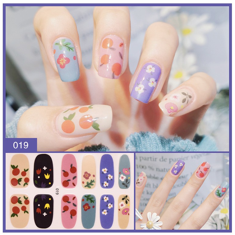 Nail sticker dán móng tay 3D chống nước siêu cute, thời trang chất lượng cao