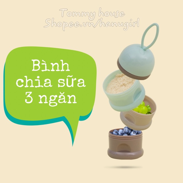 Bình chia sữa/thức ăn 3 ngăn