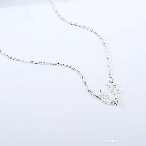 Dây chuyền bạc ta Dây liền mặt Tuần Lộc Giáng sinh