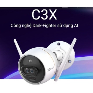 Bộ Camera Wifi Ip Không Dây Thông Minh Ngoài Trời EZVIZ C3X Full HD 1080 Ống Kính Kép Với Công Nghệ AI Tích Hợp.