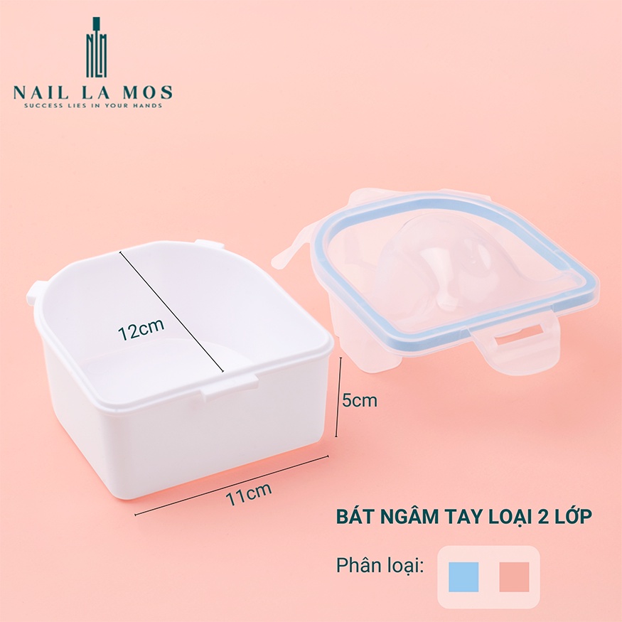 Bát ngâm tay làm nail loại 2 lớp bền đẹp - Bát nhựa chuyên dụng cho dân làm móng
