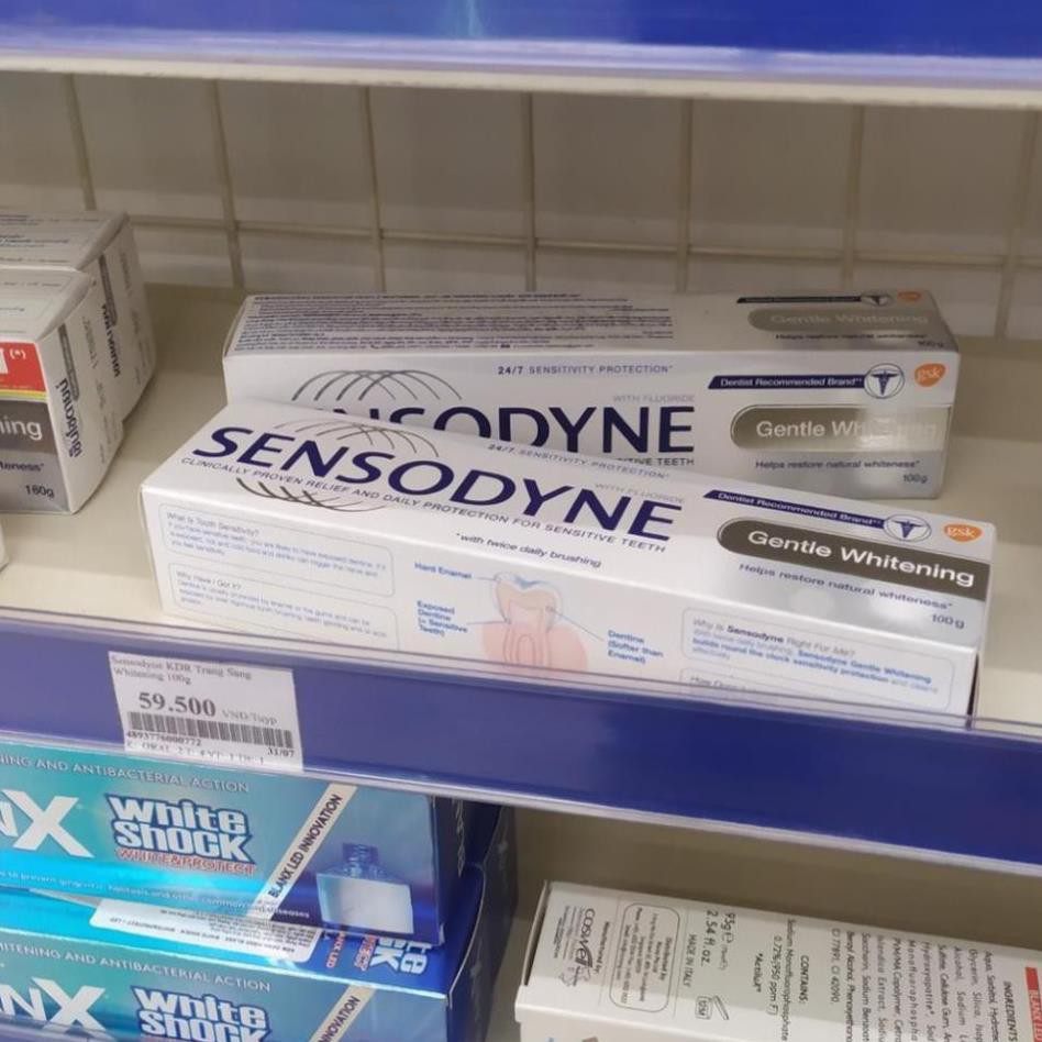 Kem đánh răng Sensodyne Gentle Whitening 100G - Made in Thailan