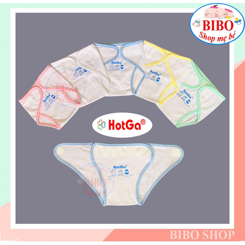 Combo 10 Tả vải em bé, tã dán vải sơ sinh Hotga chất liệu cotton 100% mềm