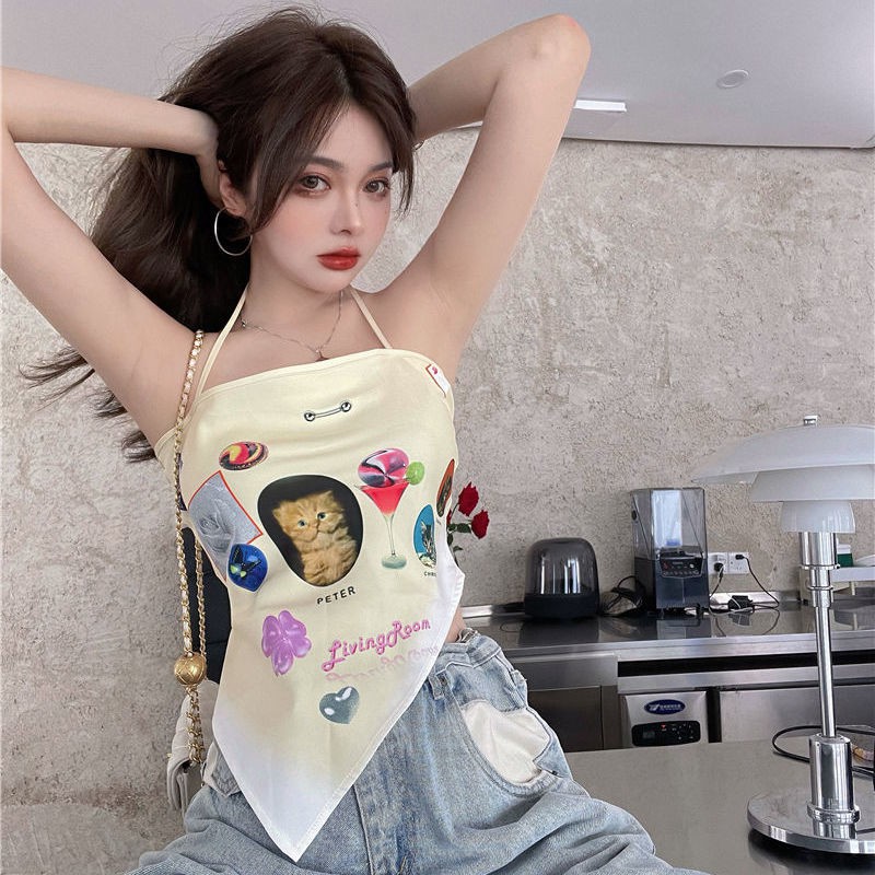 Áo yếm nữ cộc tay hở lưng quyến rũ