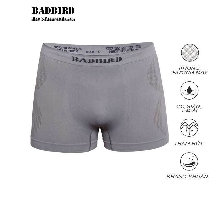 Quần Lót Nam, Quần Sịp Nam cao cấp BADBIRD, quần lót nam dạng boxer, co giãn, kháng khuẩn, Thương hiệu Việt