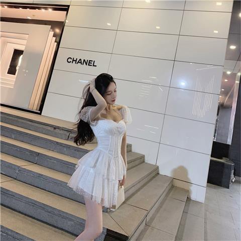 Đầm Lưới Màu Trắng Họa Tiết Chấm Bi Thời Trang Mùa Hè Mới 2021 | BigBuy360 - bigbuy360.vn