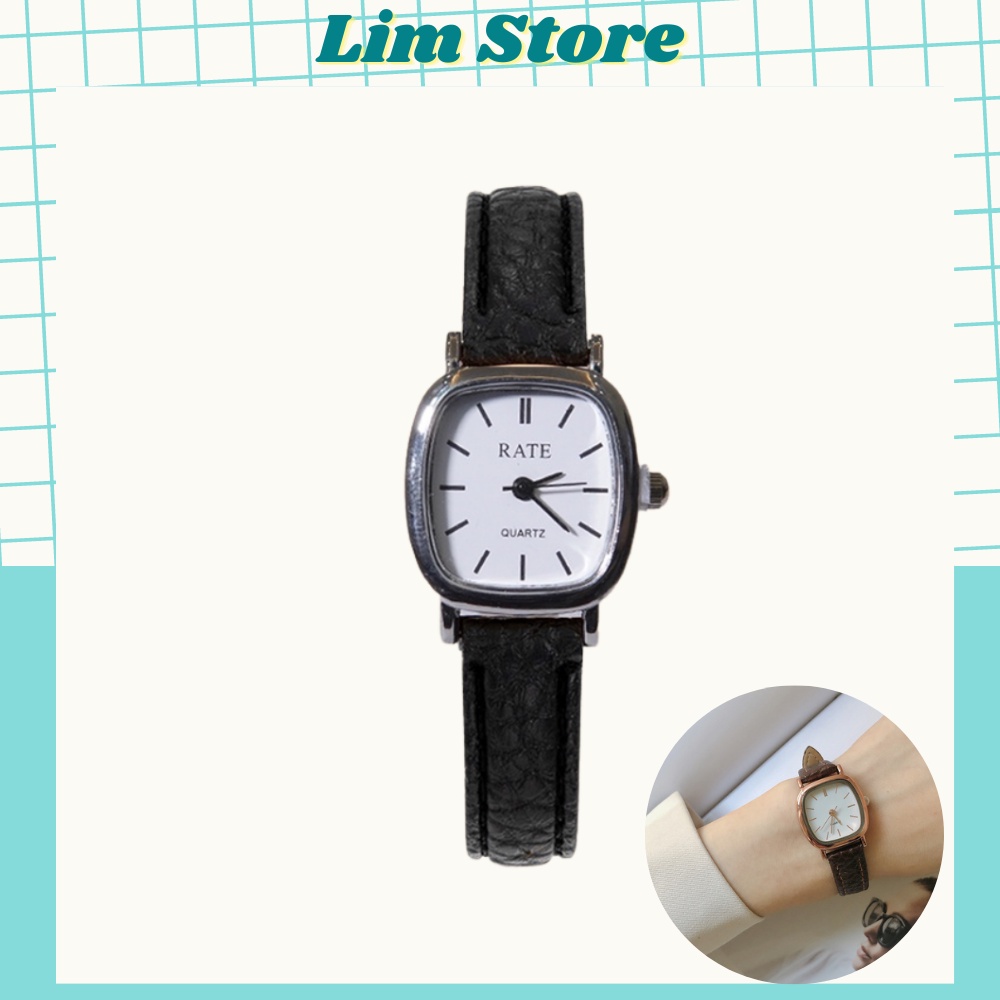 Đồng hồ thời trang nữ Quartz mặt vuông cao cấp sang trọng DH08