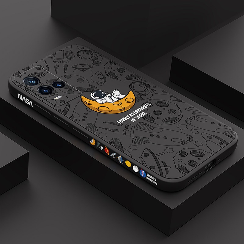 Ốp Điện Thoại Silicon Họa Tiết Phi Hành Gia Dành Cho Vivo y15s y15a y1s y12a y33s