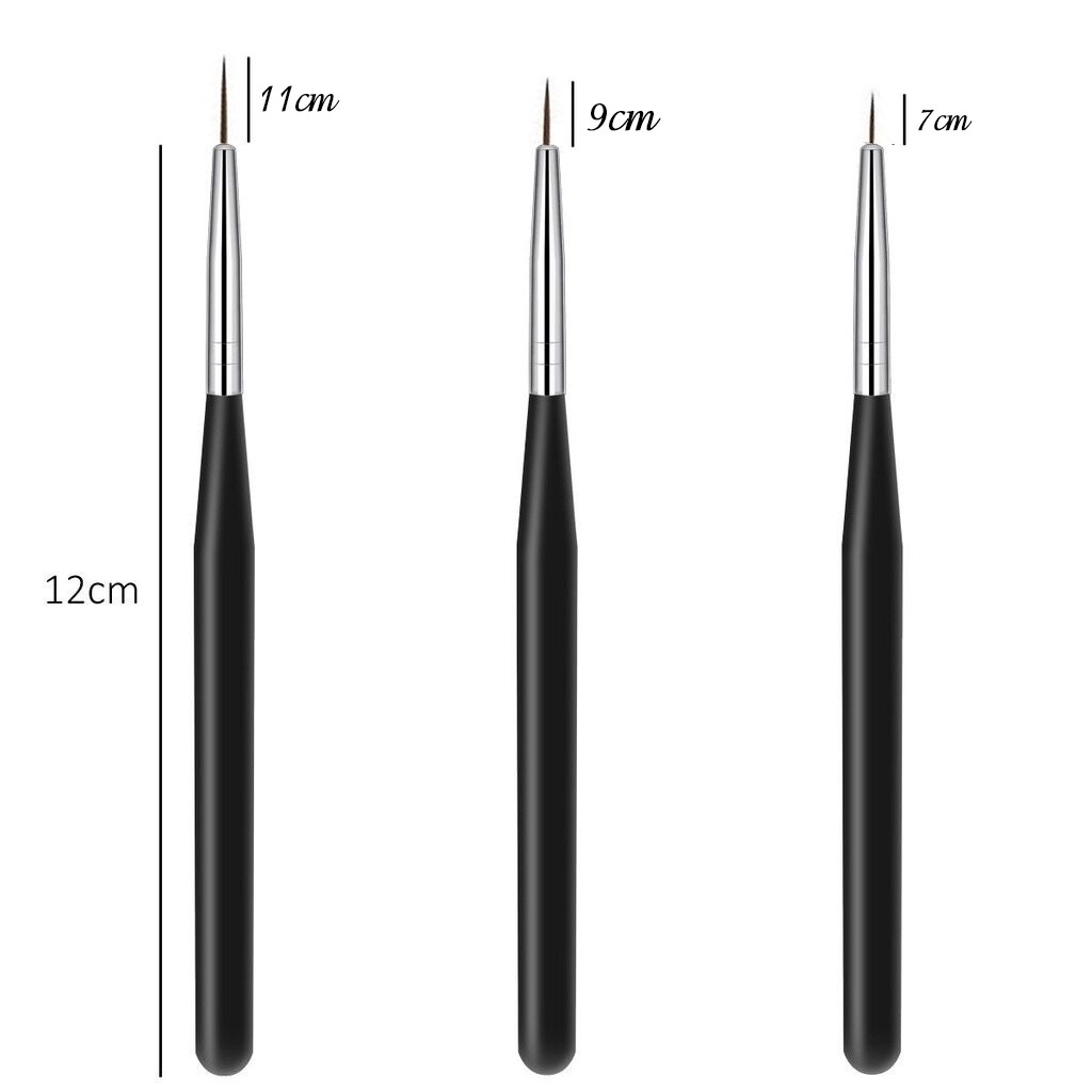 Set 3 Cọ Vẽ Trang Trí Móng Tay Nghệ Thuật