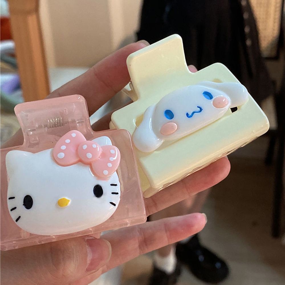 Kẹp bấu tóc đuôi ngựa hình mèo Melody Cinnamoroll dễ thương phong cách Hàn Quốc cho nữ