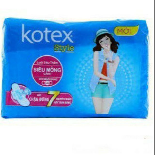 Combo 8 gói Kotex style siêu mỏng có cánh và không cánh