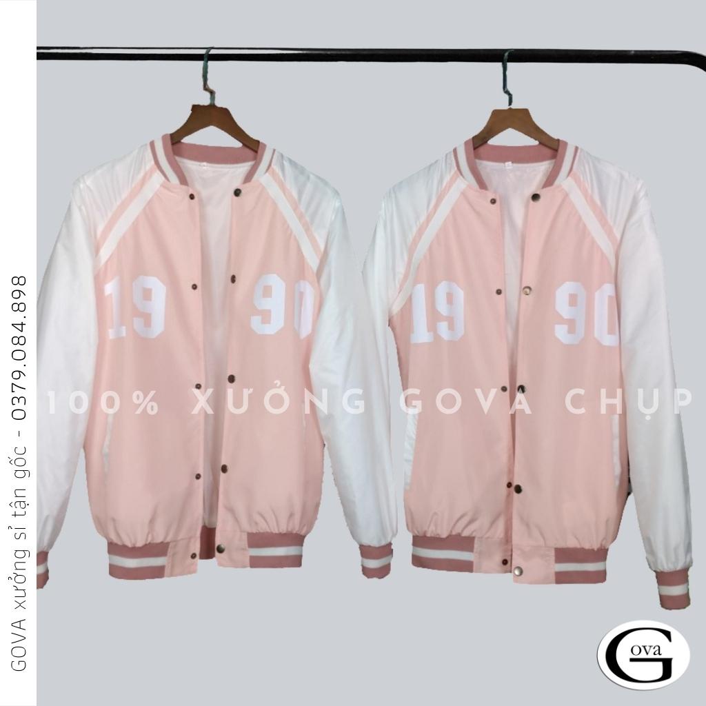 Áo Khoác Bomber 1990 Chất Dù 2 Lớp Nam Nữ Form Rộng Unisex, Áo Gió Chống Nắng Ulzzang GOVA