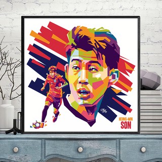 Tranh Canvas Son Heung-min, Có Khung Cao Cấp, Trang Trí Góc Gaming