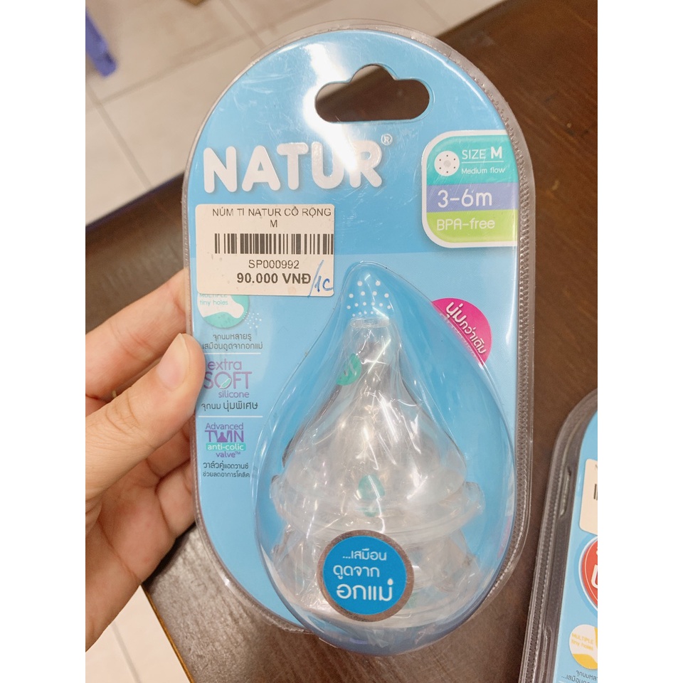 Bình Sữa Natur Thái Lan Cổ Rộng 150ml/270ml