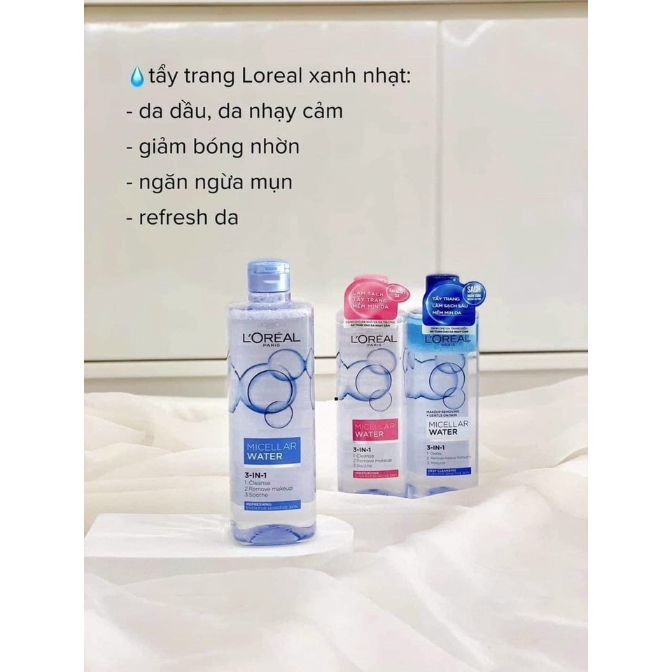 Nước tẩy trang L'Oreal Micellar dịu nhẹ, sạch sâu